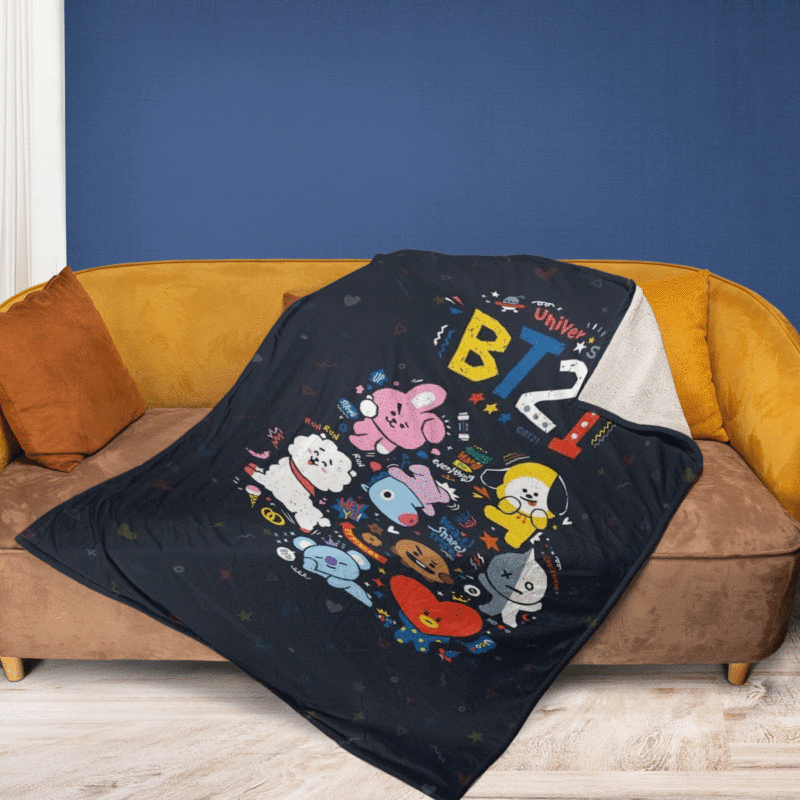 BT21 BTS Bangtan Army Christmas 6969 BTS Gift For Fan Comfy Sofa Throw Blanket Gift 2