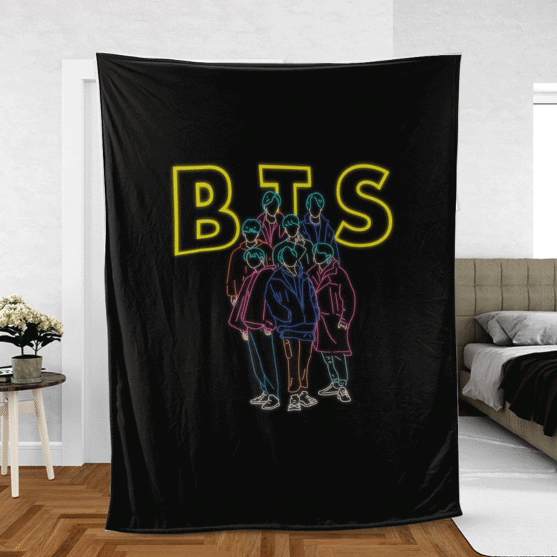 BTS Gift For Fan Comfy Sofa Throw Blanket Gift