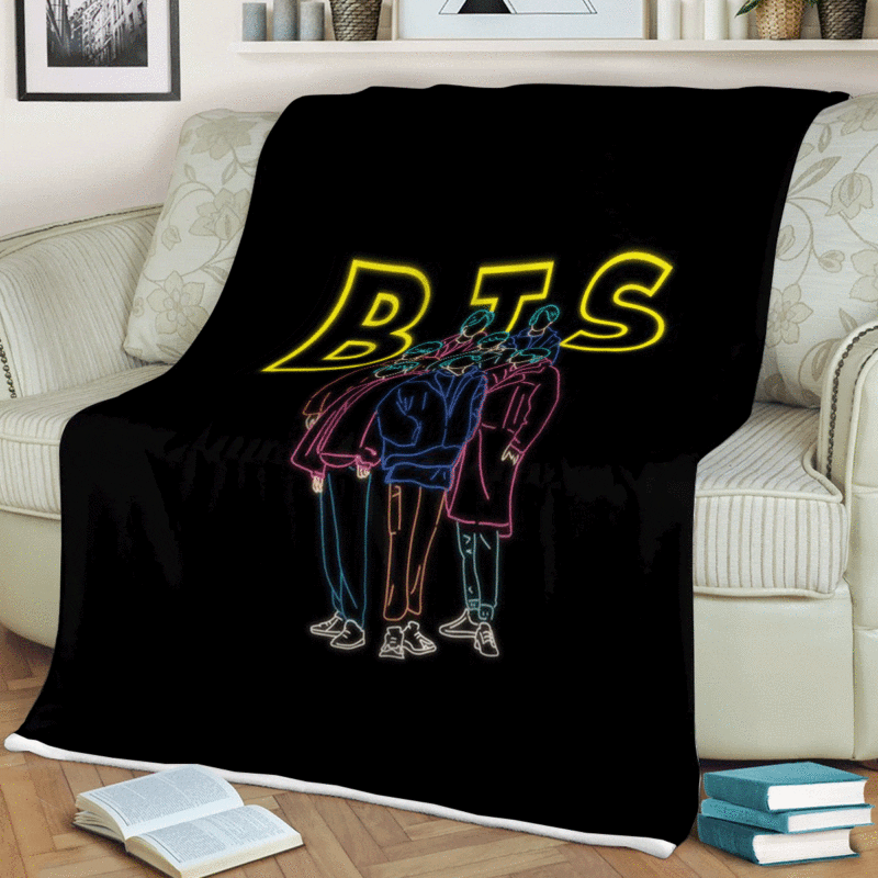 BTS BT21 Bangtan Army Fan Art Cartoon Neon Christmas