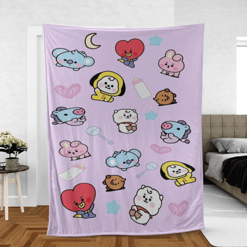 BTS Gift For Fan Comfy Sofa Throw Blanket Gift