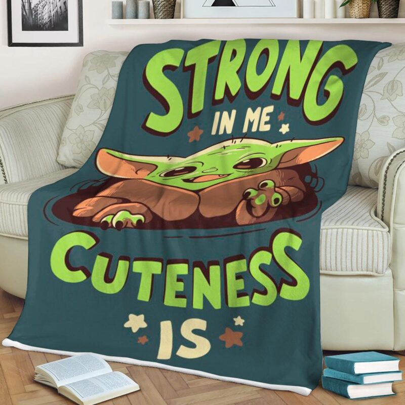 Cute Baby Yoda Comfy Sofa Throw Blanket Gift