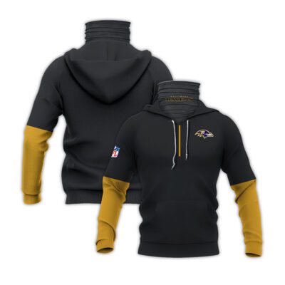 Baltimore Ravens Nfl Super Bowl Champions Black Jersey Style Gift For Ravens Fans Gaiter Hoodie GH0838