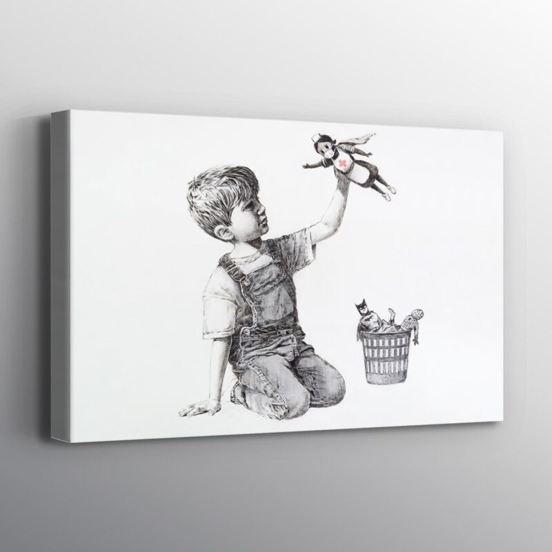Banksy Super Nurse Hospital Game Changer Famous Print Wall Art Canvas 1