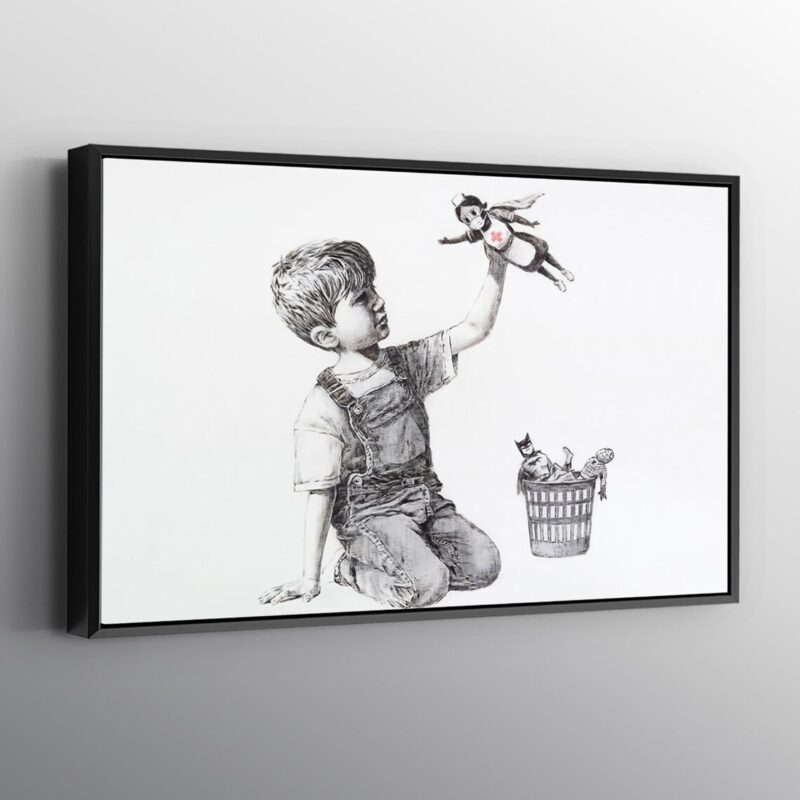 Banksy Super Nurse Hospital Game Changer Famous Print Wall Art Canvas