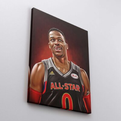 Basketball Canvas Russell Westbrook Poster Print Basketball Gifts Washington Wizards Fan Boys Room NBA Wall Decor Wall Art 2 scaled