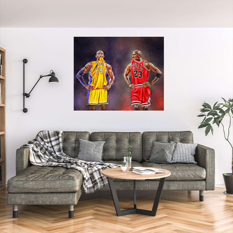 Basketball Poster Michael Jordan Kobe Bryant Print Wall Art Kobe Poster Canvas Athlete Sports Art Christmas Gift For Him Kids Room Office 1