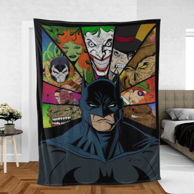 Batman And Villains DC Comisc Christmas, Batman Dark Gift For Fan Comfy Sofa Throw Blanket Gift 1 Batman Dark Gift For Fan Comfy Sofa Throw Blanket Gift