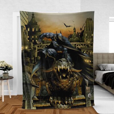 Batman, Batman Gift For Fan, Batman DC Comics Superhero Comics Comfy Sofa Throw Blanket Gift 1 Batman Gift For Fan