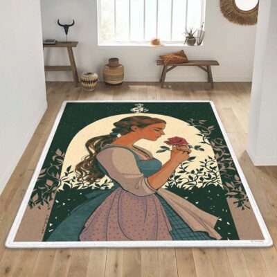 Beauty And The Beast Disney Fan Gift Area Rug Living Room, Beauty And The Beast Beatiful Art Rug Floor Decor 1 Beauty And The Beast Beatiful Art Rug Floor Decor