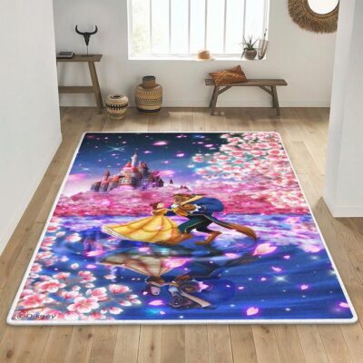 Beauty and the Beast Area Rug Living Room, Disney Beauty and the Beast Belle Gift For Fan Rug Floor Decor 1 Disney Beauty and the Beast Belle Gift For Fan Rug Floor Decor