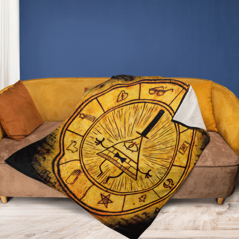 Bill Cipher Gravity Falls The Love God Disney Cartoon Gifts Lover Bill Cipher Gift For Fan Comfy Sofa Throw Blanket Gift 2
