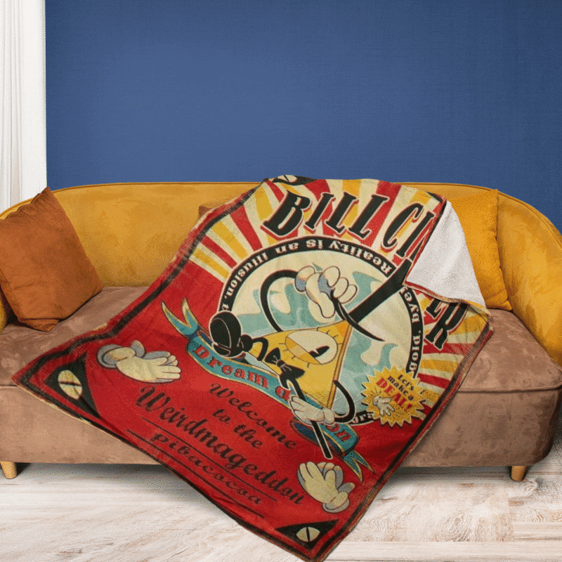 Bill Cipher Gravity Falls The Love God Disney Cartoon Ver9 Gifts LoverBill Cipher Gift For Fan Comfy Sofa Throw Blanket Gift 2