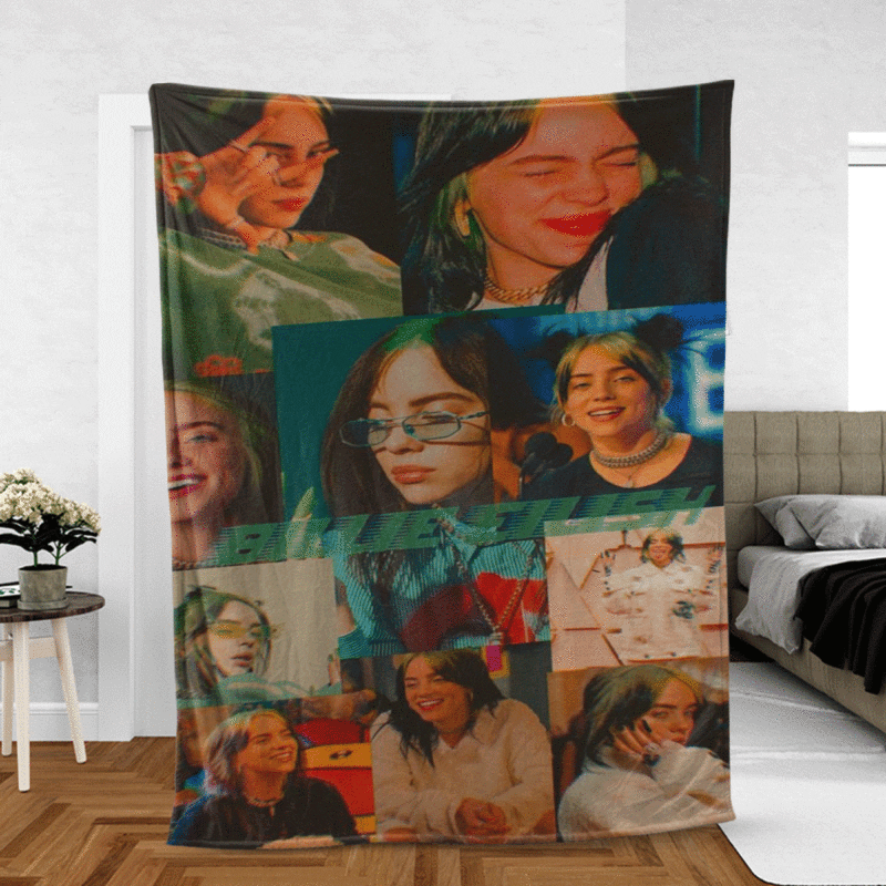 Billie Eilish Thank You For The Memories Gift Comfy Sofa Throw Blanket Gift 2