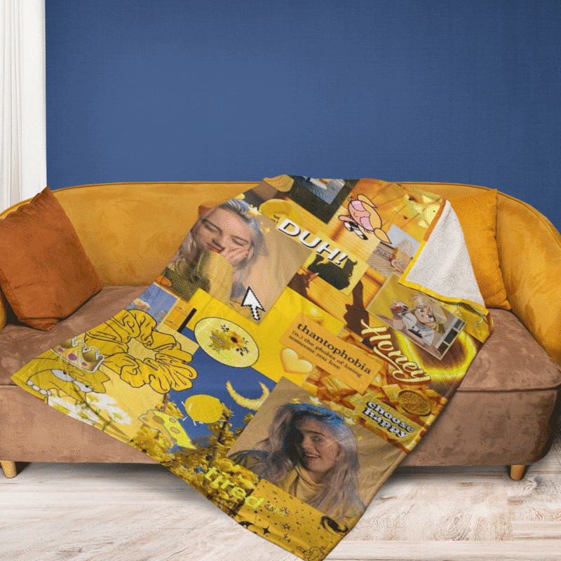 Billie Eilish Thank You For The Memories Ver5 Gift Comfy Sofa Throw Blanket Gift 1