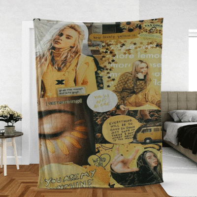 Billie Eilish Thank You For The Memories Ver6 Gift Comfy Sofa Throw Blanket Gift 2
