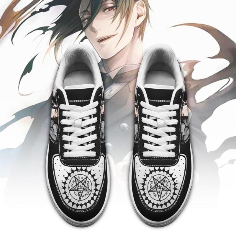 Black Butler Shoes Sebastian Michaelis Sneakers Anime Shoes Air Force 1 Sneakers 1