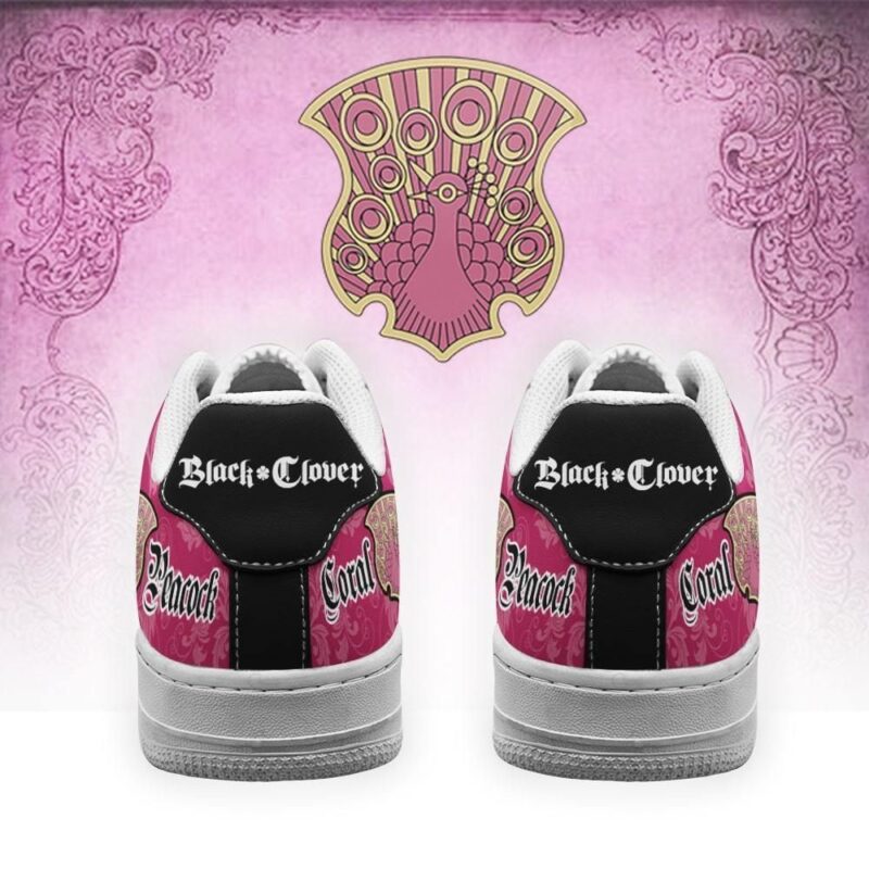 Black Clover Shoes Magic Knights Squad Coral Peacock Sneakers Anime Air Force 1 Sneakers 2
