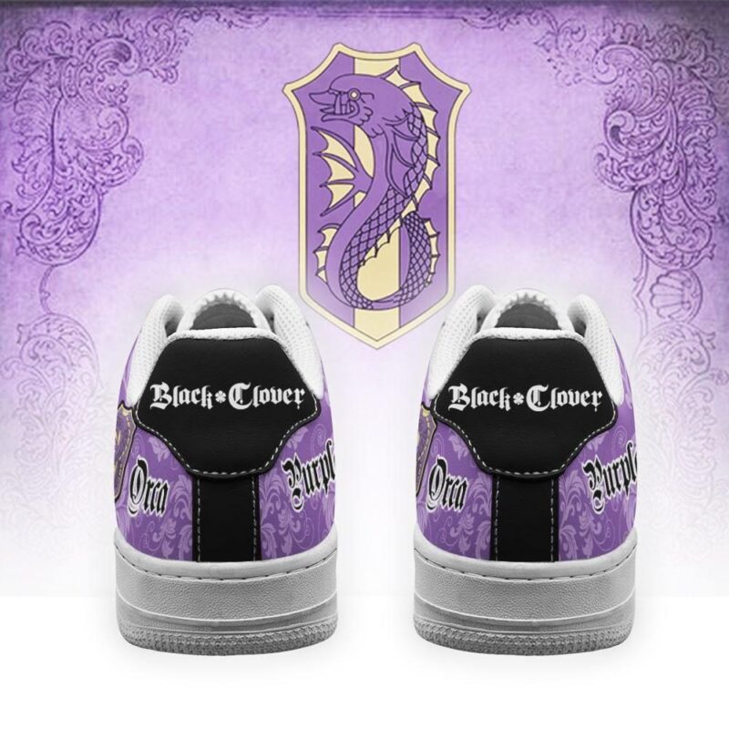Black Clover Shoes Magic Knights Squad Purple Orca Sneakers Anime Air Force 1 Sneakers 2