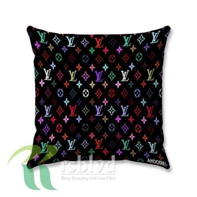 Black Louis Vuitton Multicolor Wallpaper Custom Pillow Case Cover