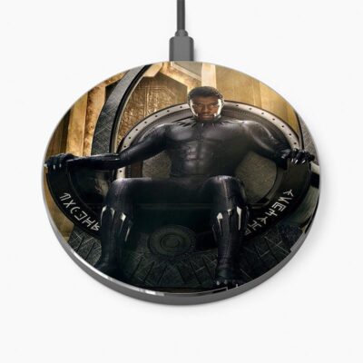 Black Panther Wireless Charger Custom Charging Pad iPhone Samsung