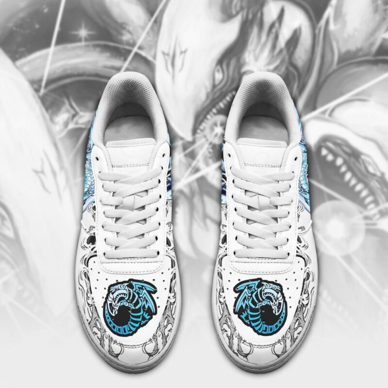 Blue Eyes White Dragon Air Force 1 Sneakers Yugioh Anime Shoes 1