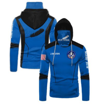 Blue Origin Jeff Bezos Astronaunt Costume Blue All Over Design Gift For Bezos Fans Gaiter Hoodie GH0978