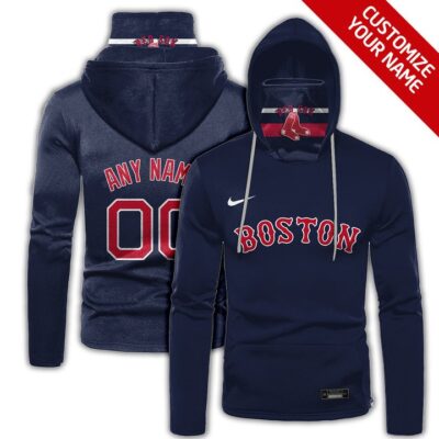 Boston Red Sox #00 Mlb Team Teal Jersey Style Custom Number Name For Boston Red Sox Fans Gaiter Hoodie GH0994