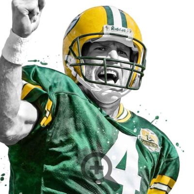 Brett Favre Green Bay Poster, Canvas, Football Print, Sports Wall Art 1 Canvas