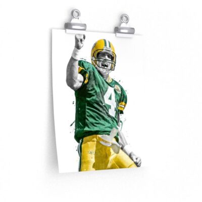 Brett Favre Green Bay Poster, Canvas, Football Print, Sports Wall Art 2 Football Print