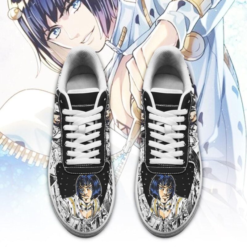 Bruno Bucciarati Sneakers Manga Style JoJos Anime Shoes Fan Gift Air Force 1 Sneakers 1