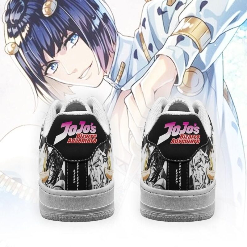 Bruno Bucciarati Sneakers Manga Style JoJos Anime Shoes Fan Gift Air Force 1 Sneakers 2