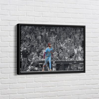 Bryce Harper American Professional Baseball, Bryce Harper Walking,, Baseball Player, Philadelphia Phillies, Sports Canvas 1 Bryce Harper Walking