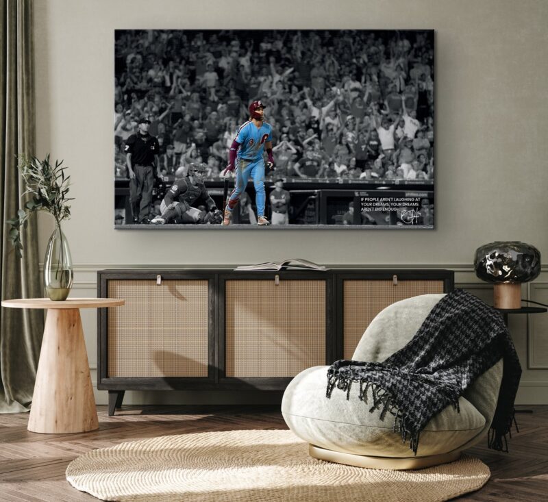 Bryce Harper American Professional Baseball Bryce Harper Walking Baseball Player Philadelphia Phillies Sports Canvas 2