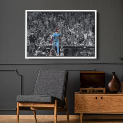 Bryce Harper American Professional Baseball, Bryce Harper Walking,, Baseball Player, Philadelphia Phillies, Sports Canvas 3 Baseball Player
