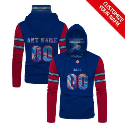 Buffalo Bills Nfl American Football Team Logo Blue 3D Custom Number Name For Bills Fans Gaiter Hoodie GH0951