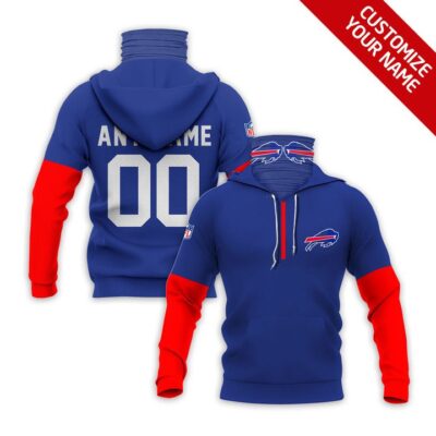 Buffalo Bills Nfl American Football Team Logo Blue Jersey Style Custom Number Name For Bills Fans Gaiter Hoodie GH0443