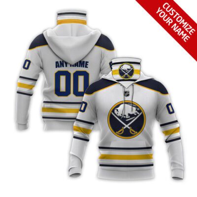 Buffalo Sabres Nhl Ice Hockey Team Logo White Jersey Style Custom Number Name For Sabres Fans Gaiter Hoodie GH0647
