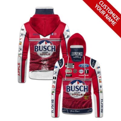 Busch Light Apple Racing Team Red Jersey Style Custom Name For Busch Light Apple Racing Team Fans Gaiter Hoodie GH0676
