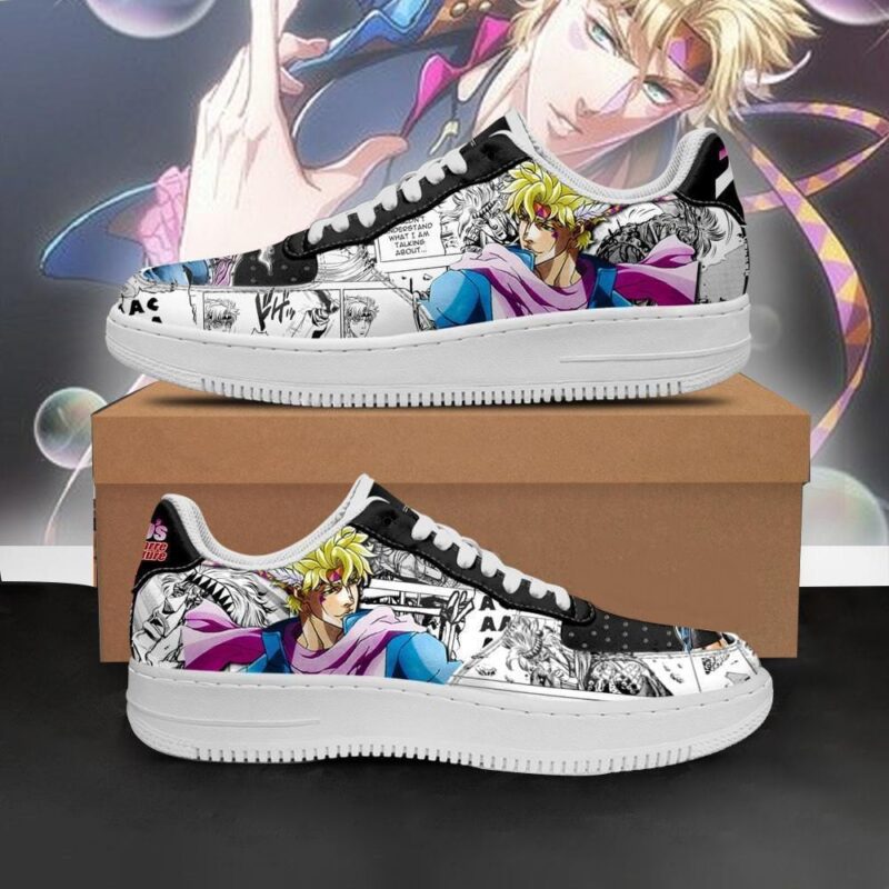 Caesar Zeppeli Sneakers Manga Style JoJo's Anime Shoes Fan Gift Air Force 1 Sneakers