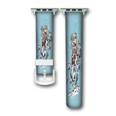 Calvin and Hoth as Hobbes The Empire Strikes Star Wars Custom Apple Watch Band Genuine Wrist Band Replacement