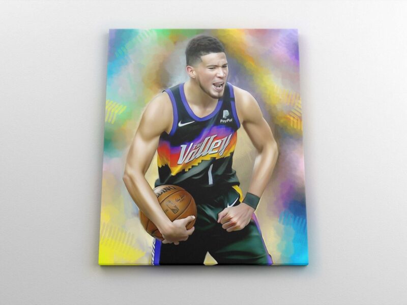 Canvas Print Devin Booker Poster Devin Booker Phoenix Suns Sports Art NBA Basketball Player Wall Decor Gift Boys Room 1 scaled
