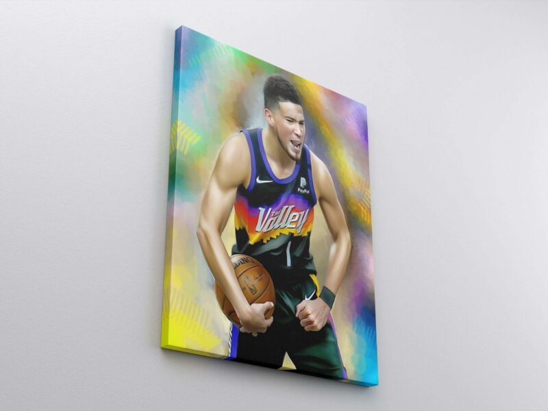 Canvas Print Devin Booker Poster Devin Booker Phoenix Suns Sports Art NBA Basketball Player Wall Decor Gift Boys Room 2 scaled