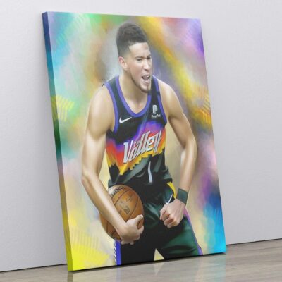 Canvas Print Devin Booker Poster Devin Booker Phoenix Suns Sports Art NBA Basketball Player Wall Decor Gift Boys Room