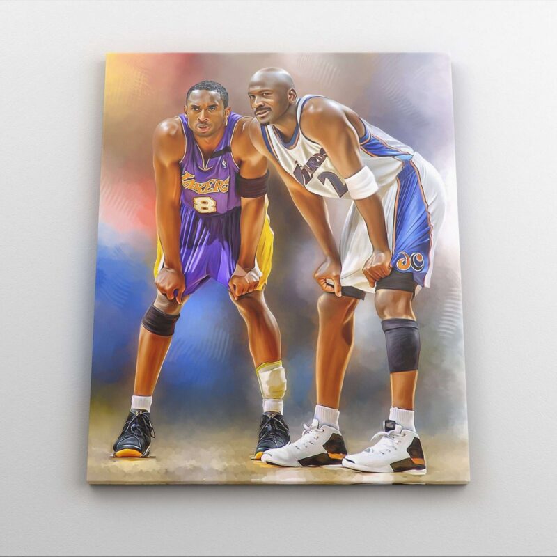 Canvas Print Michael Jordan Kobe Bryant Poster Basketball Gift Idea Basketball Mom Athlete Sport Art Boys Room Kids Room Wall Decor 1