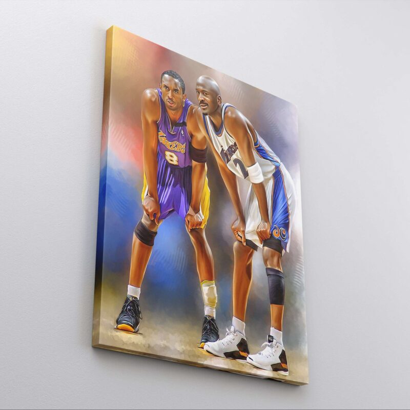 Canvas Print Michael Jordan Kobe Bryant Poster Basketball Gift Idea Basketball Mom Athlete Sport Art Boys Room Kids Room Wall Decor 2