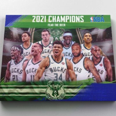 Canvas Print Milwaukee Bucks NBA Champions 2021 Basketball Team Fear The Deer Antetokounmpo Khris Middleton Pj Tucker Brook Lopez Wall Decor 2 Canvas Print Milwaukee Bucks NBA Champions 2021 Basketball Team Fear The Deer Antetokounmpo Khris Middleton Pj Tucker Brook Lopez Wall Decor 2