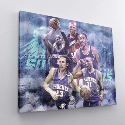 Canvas Print Phoenix Suns NBA Basketball Player Legend Charles Barkley Steve Nash AmarE Stoudemire Walter Davis Shawn Marion Wall Decor 1 scaled