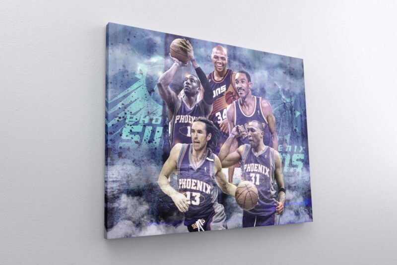 Canvas Print Phoenix Suns NBA Basketball Player Legend Charles Barkley Steve Nash AmarE Stoudemire Walter Davis Shawn Marion Wall Decor 1 scaled