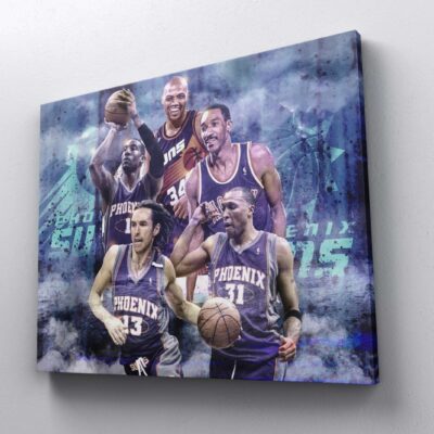 Canvas Print Phoenix Suns NBA Basketball Player Legend Charles Barkley Steve Nash AmarE Stoudemire Walter Davis Shawn Marion Wall Decor 2 scaled