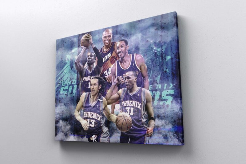 Canvas Print Phoenix Suns NBA Basketball Player Legend Charles Barkley Steve Nash AmarE Stoudemire Walter Davis Shawn Marion Wall Decor 2 scaled